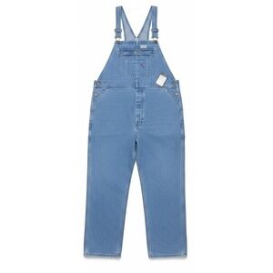 HISEA Men's NWT Denim Overalls 40x30 Blue Jean Bib Workwear Carpenter Utility